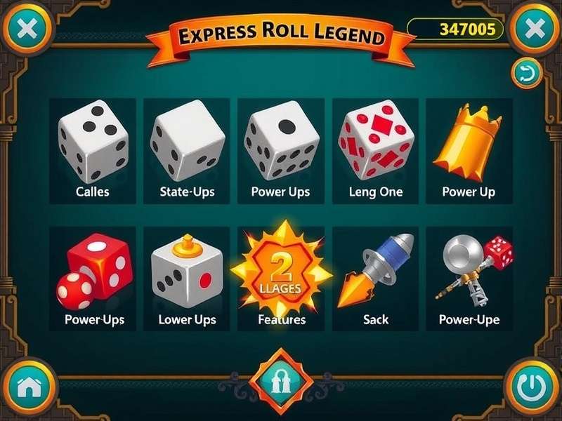 Express Roll Legend features and power-ups display