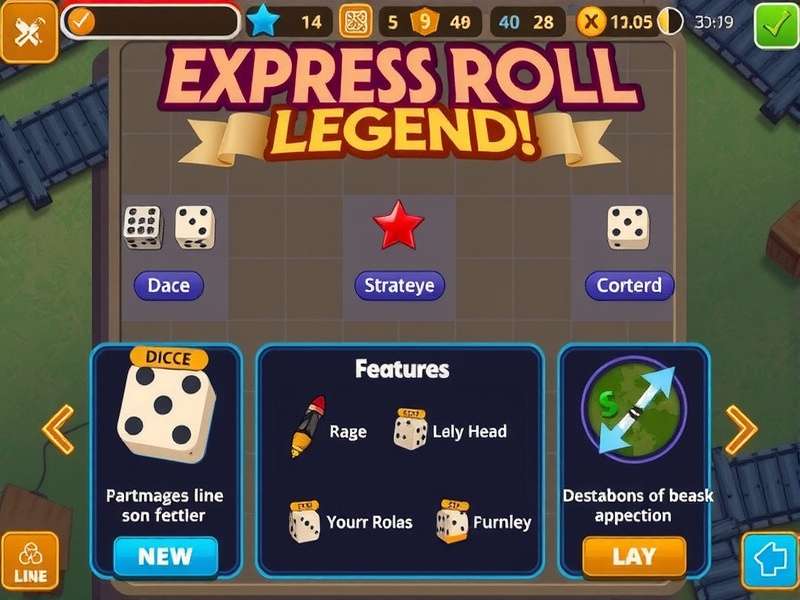 Express Roll Legend gameplay screenshot showing dice and strategy elements